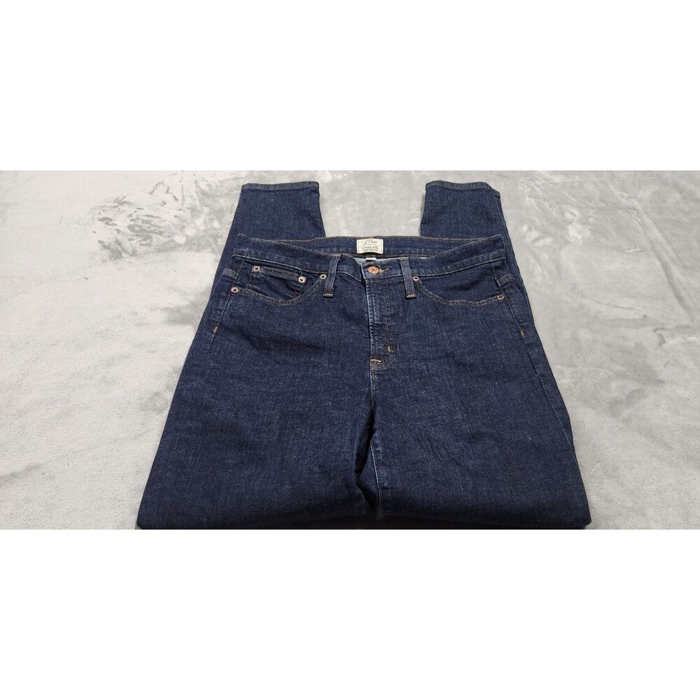 New JCREW Size 30 Blue Classic Rinse Denim 9" High-rise Stretchy Toothpick Jeans